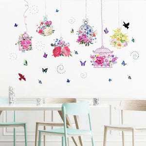 Butterfly Flower Bird Cage - Artrostic