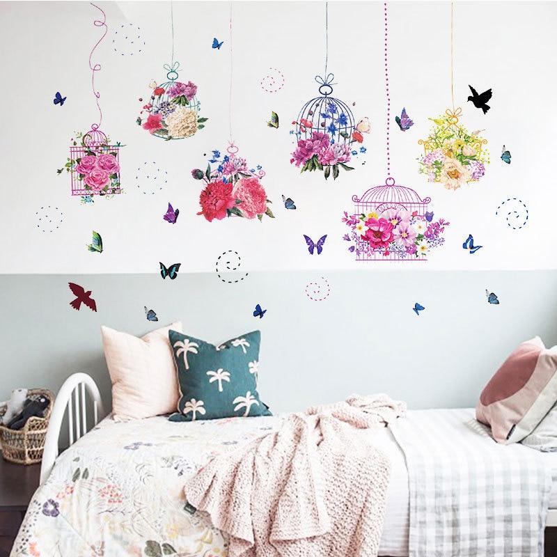 Butterfly Flower Bird Cage - Artrostic