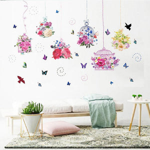 Butterfly Flower Bird Cage - Artrostic