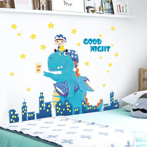 Cartoon Good Night Dinosaur - Artrostic