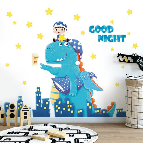 Cartoon Good Night Dinosaur - Artrostic