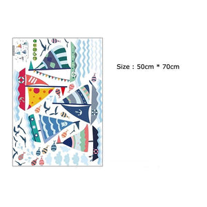 Cartoon Sailboats - Artrostic