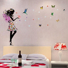 Load image into Gallery viewer, Fairy Girl with Bird and Butterflies - Artrostic