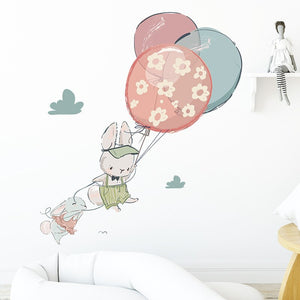 Cartoon Bunny Hot Air Balloon