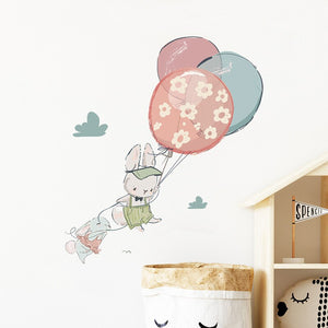 Cartoon Bunny Hot Air Balloon