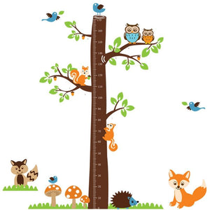 Squirrel and Friends Height Scale Tree - Artrostic