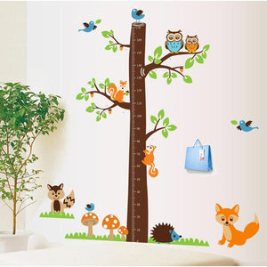 Squirrel and Friends Height Scale Tree - Artrostic