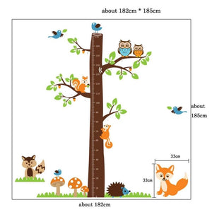 Squirrel and Friends Height Scale Tree - Artrostic